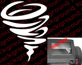 Tornado Vinyl Decal Die Cut Sticker for Winter Storm Strong Wind Chaser Adventure | Car Truck Windows | Funny | FY133