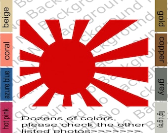 Rising Sun Flag Decal: Japanese JDM Car Window Sticker RC080
