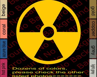 Radioactive Symbol Vinyl Decal | Nuke Warning Sticker for Laptop, Car FY095
