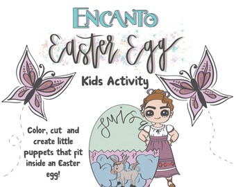 Encanto Easter Egg Kids Activity | Easter Instant Download | Encanto Kids Activity | Kids Printable | Easter Project | Arts & Crafts