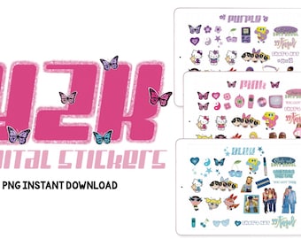 Y2K Digital Stickers | 2000’s Aesthetic Digital Stickers | GoodNotes