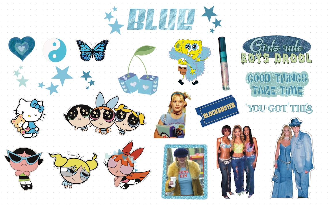 Y2K Digital Stickers | 2000’s Aesthetic Digital Stickers | Goodnotes - Etsy