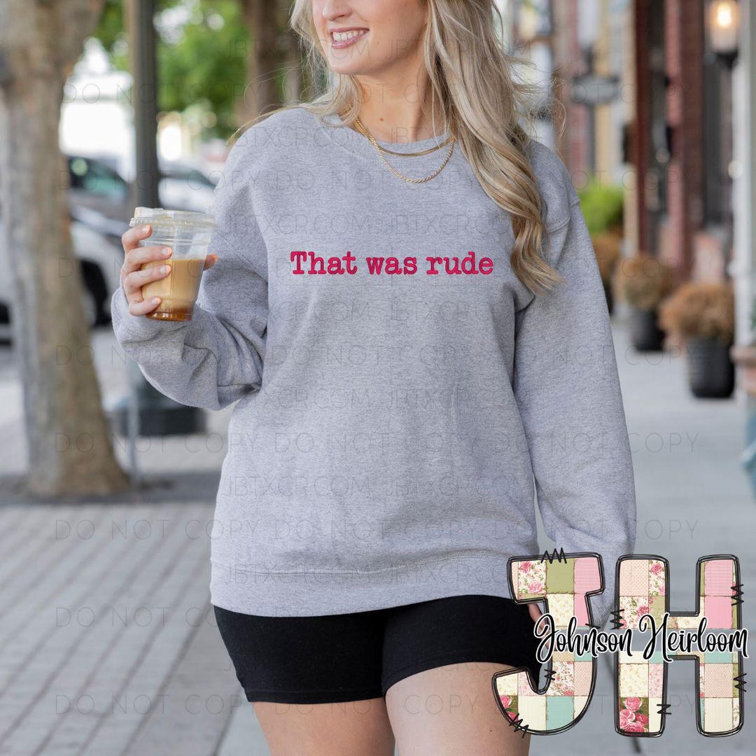 Isabelle Rude Shirt That Was Rude... Embroidered T-shirt/crewneck - Etsy