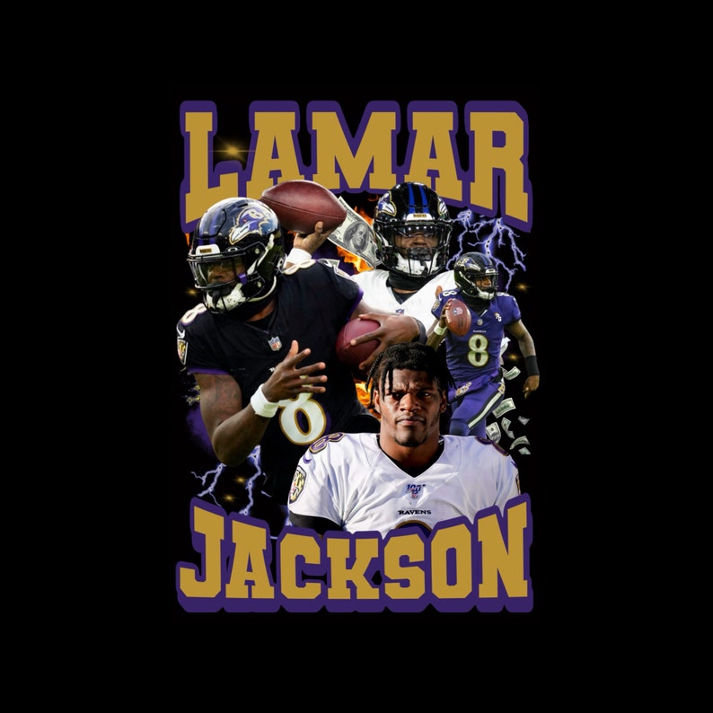 Lamar Jackson PNG. Etsy