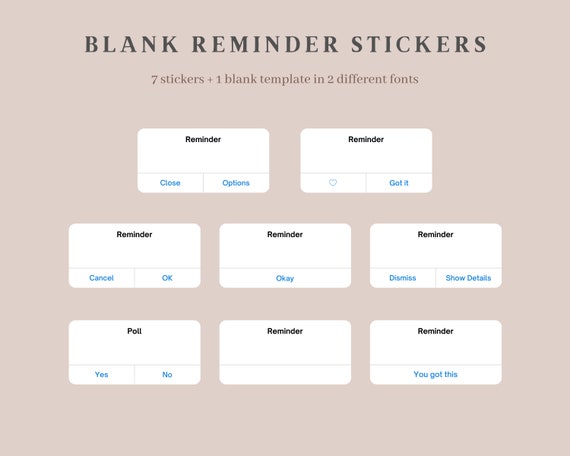 Reminder Sticker for iOS & Android