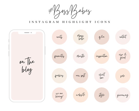 400 Instagram Story Highlight Icons Girl Boss Business | Etsy