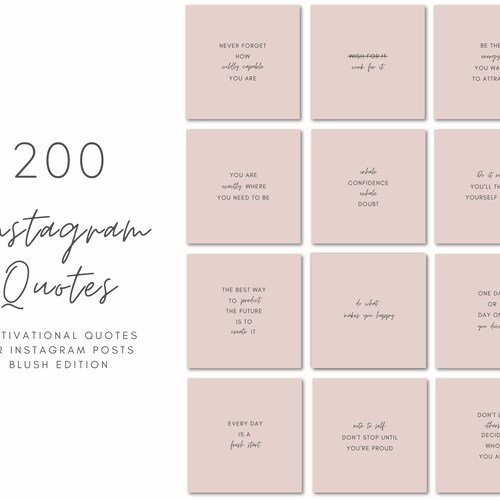 200 Instagram Post Quotes White Edition Social Media - Etsy