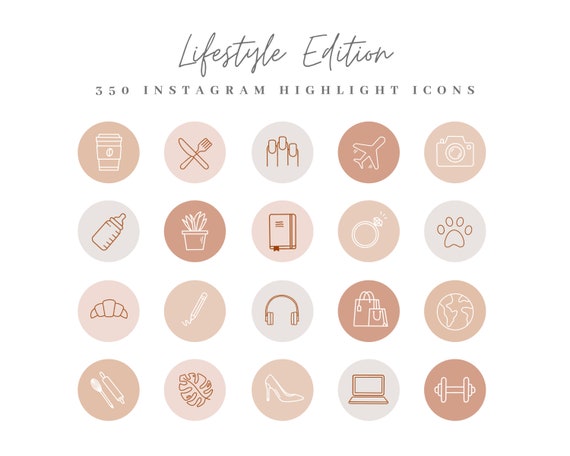 Boho Lifestyle Instagram Highlight Icons for Bloggers | Etsy