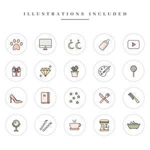 90 Lifestyle Instagram Highlight Icons Soft Pastel Icons - Etsy