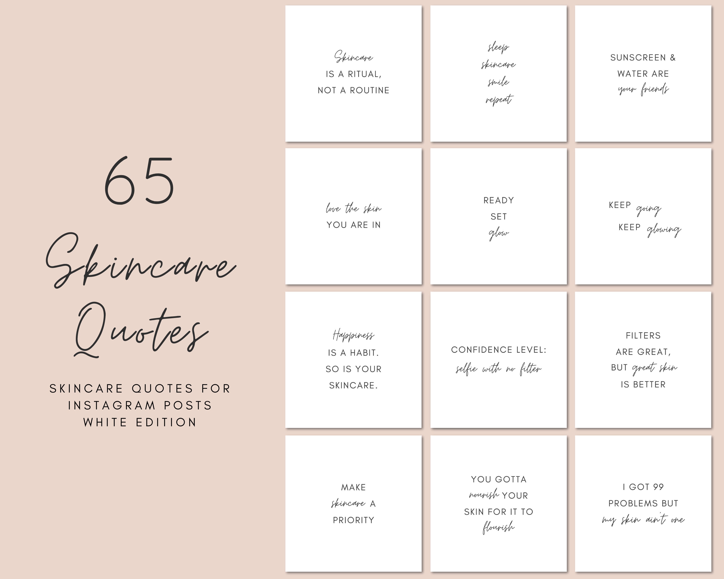 65 Skincare Instagram Post Quotes For Estheticians Social Etsy 65 Skincare Instagram Post Quotes For Estheticians Social Etsy