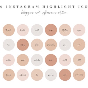 Lifestyle Instagram Highlight Icons for Bloggers Influencers - Etsy