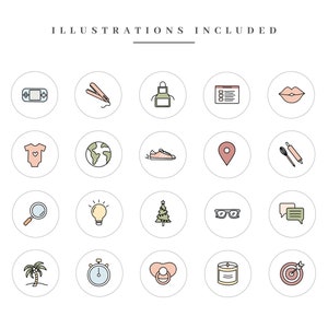 90 Lifestyle Instagram Highlight Icons Soft Pastel Icons - Etsy