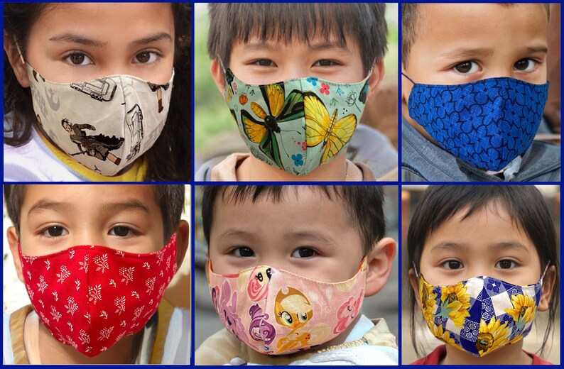 Washable/reusable Cloth Masks for Kids Etsy