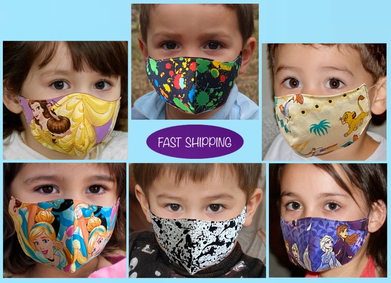 Washable/reusable Cloth Masks for Kids Etsy