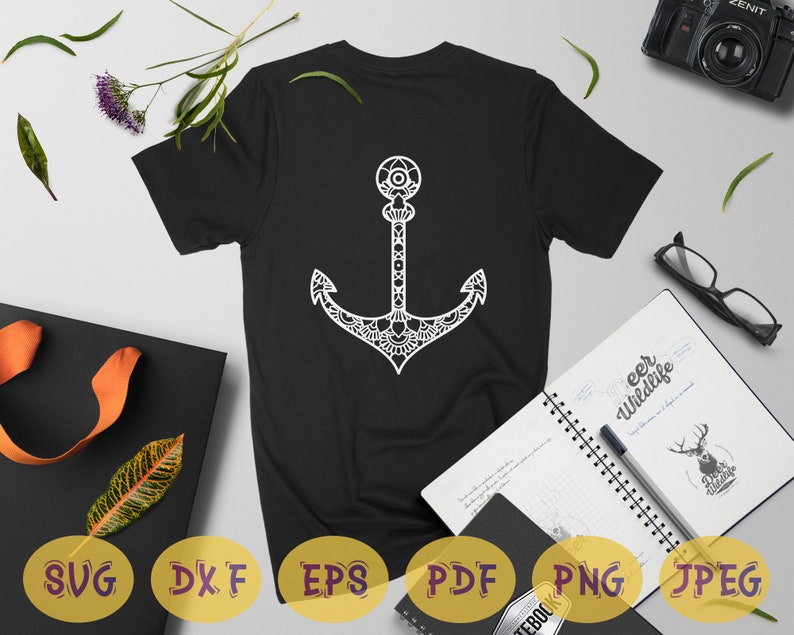Download Floral Anchor Svg Png Cricut Silhouette Rope Work Navy With Flowers Nautical Mandala Decal Car You Be The Summer First Birthday Clipart Dxf Clip Art Image Files Craft Supplies Tools