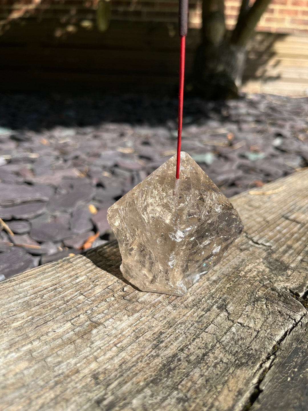 Smokey Quartz Incense Holder Deluxe Etsy UK