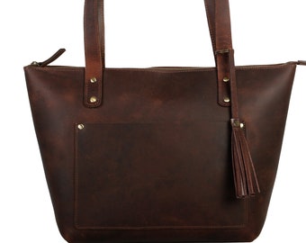 LederTasche Damen Crossbody Umhängetasche Damen LederTasche Tote Bag Handtasche LederTasche mit Reißverschluss Crossbody Handtasche Lebenslange Garantie