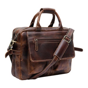 Garantie à vie - Sac en cuir Pilot Bag Sac, Sac en cuir, Sac de bureau d’affaires Sac en cuir Porte-documents portable Portefeuille Messenger Sac