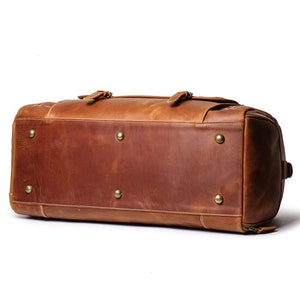 Leather Duffle Bag Travel Cabin Overnight Weeekend Gym Sports - Etsy