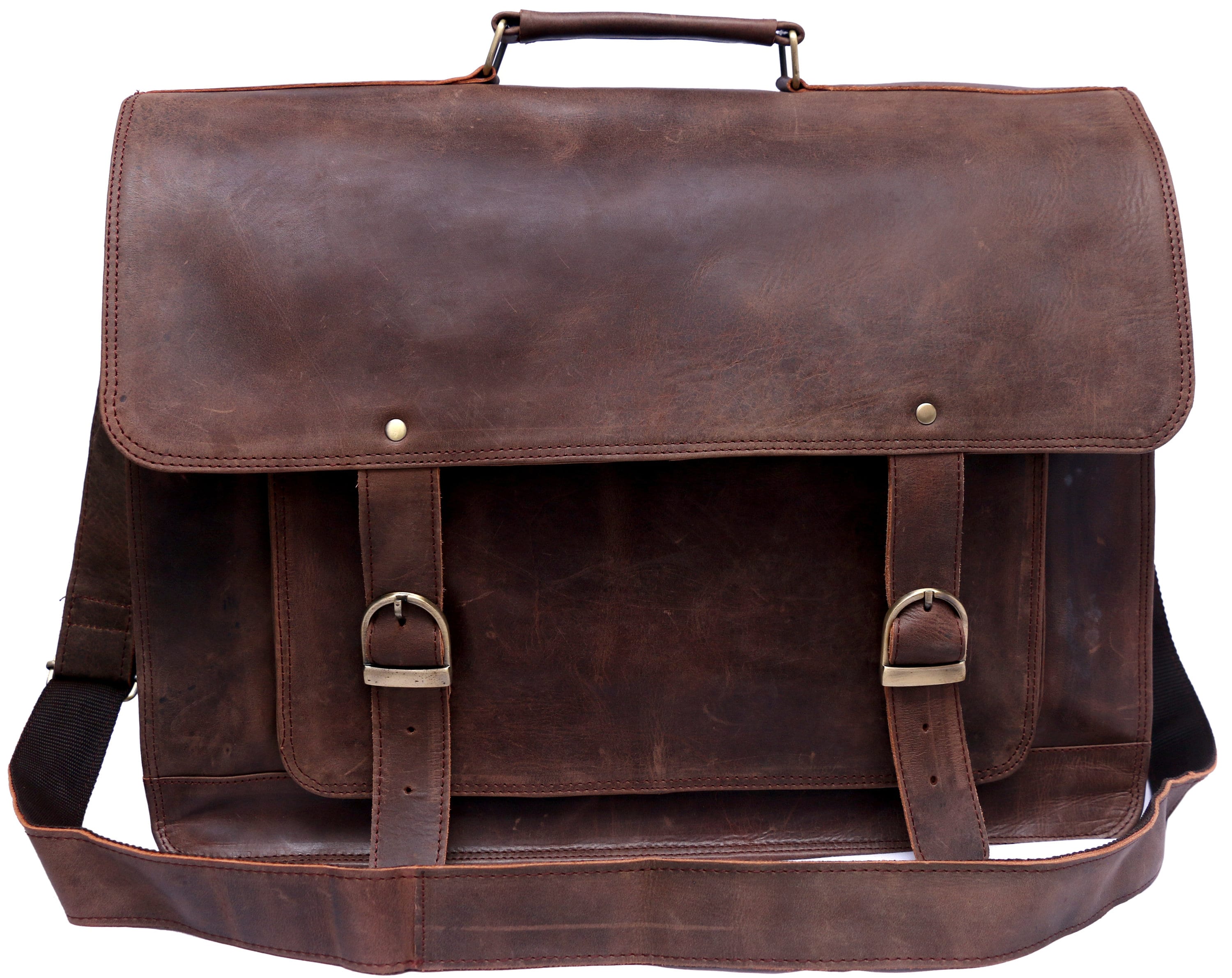 Rustic Look Leather Messenger Bag Leather Laptop Bag Men | Etsy