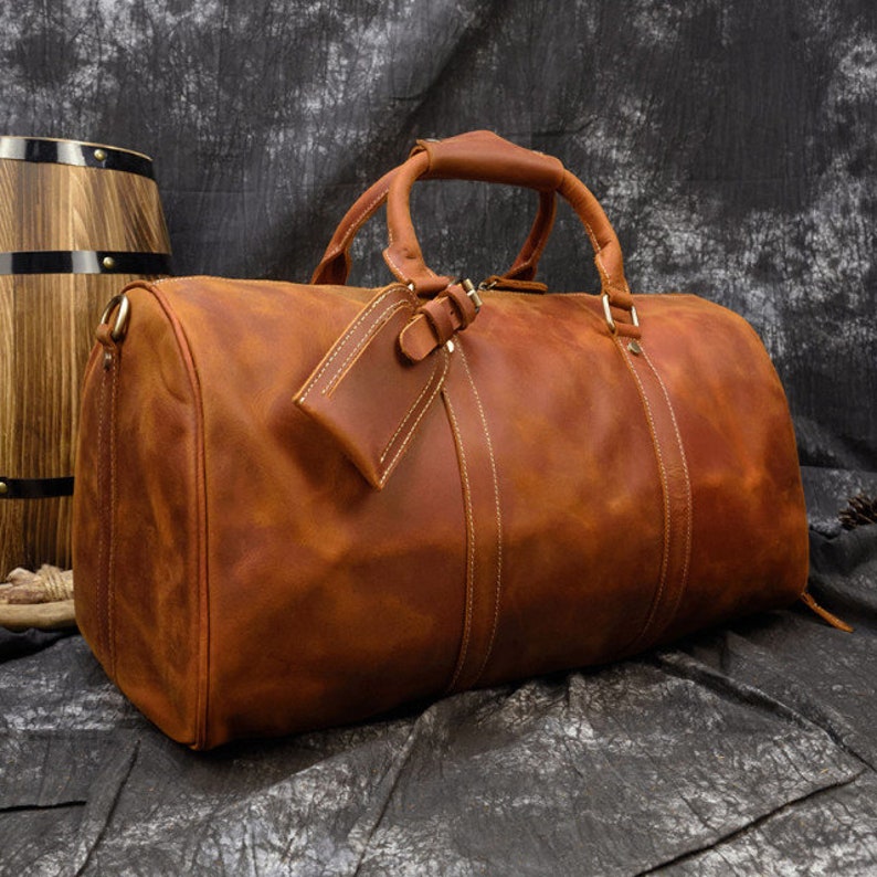 Lifetime Warranty Leather Duffle Bag Travel Bag for Men Women Etsy