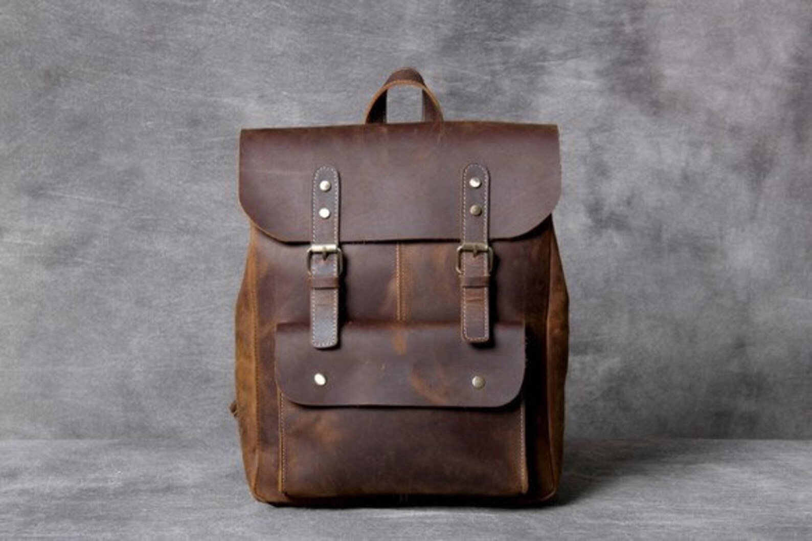 Leather Backpack Leather Vintage Leather Backpack Leather - Etsy