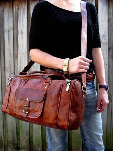 Personalisierte große Leder Seesack Man Weekender Bag Overnight Reisetasche für Männer Leder Weekender
