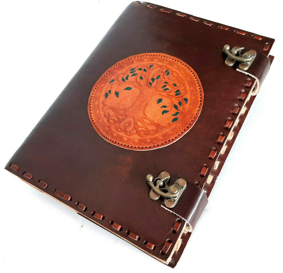 10" Tree of Life Refillable Handmade Leather Journal Wicca Refillable ...