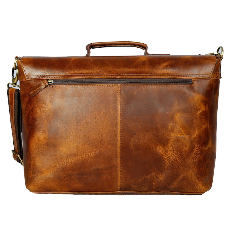 Lifetime Warranty Leather Messenger Bag Men Office Briefcase Etsy