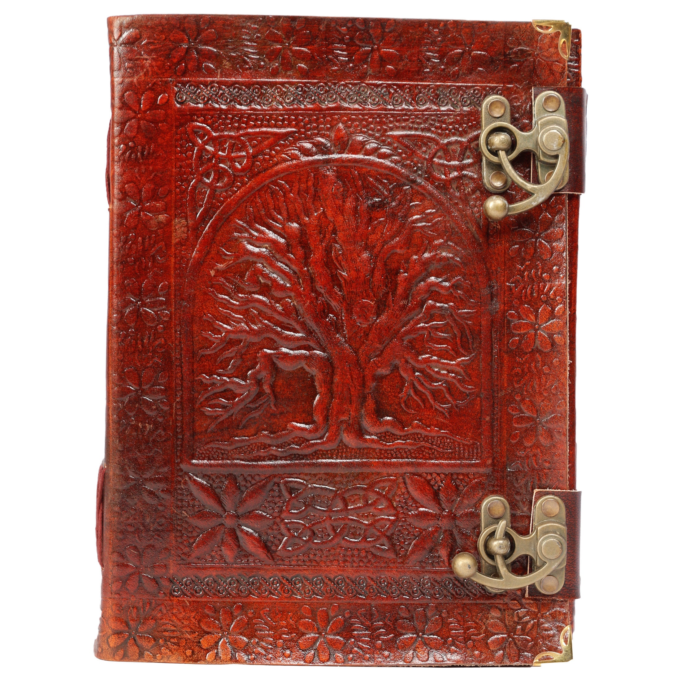Thick / Fat Leather Journal Tree of Life Embossed 600 Pages Journal ...