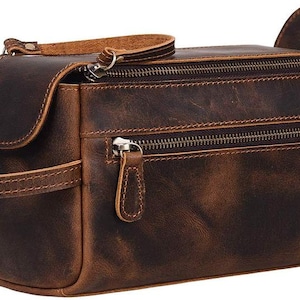 Leather dopp kit, Personalized groomsmen gift, leather dopp kit, mens leather toiletry bag, mens dopp kit, mens toiletry bag Shaving Kit Bag