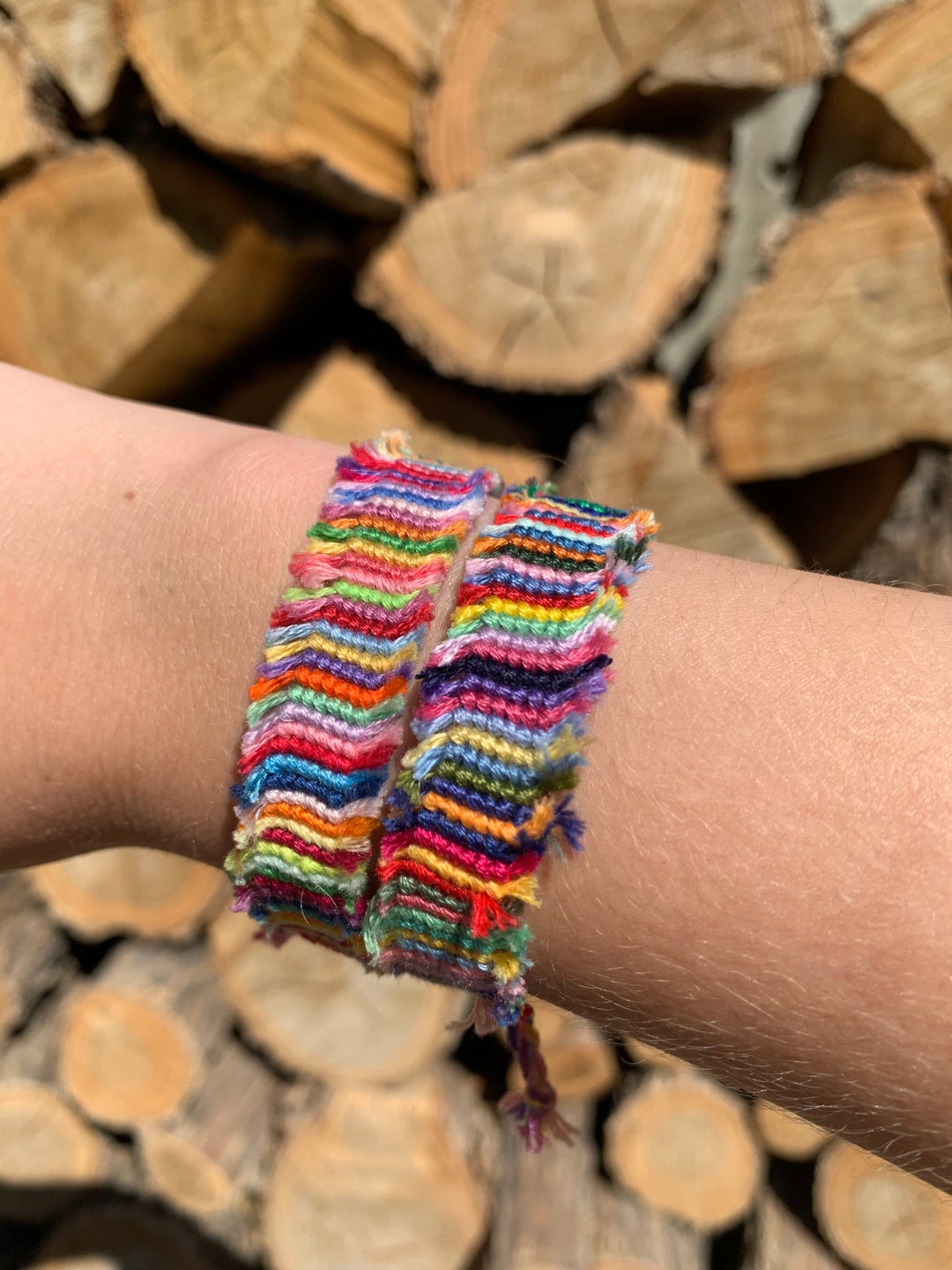 Rag Rug Friendship Bracelet Etsy