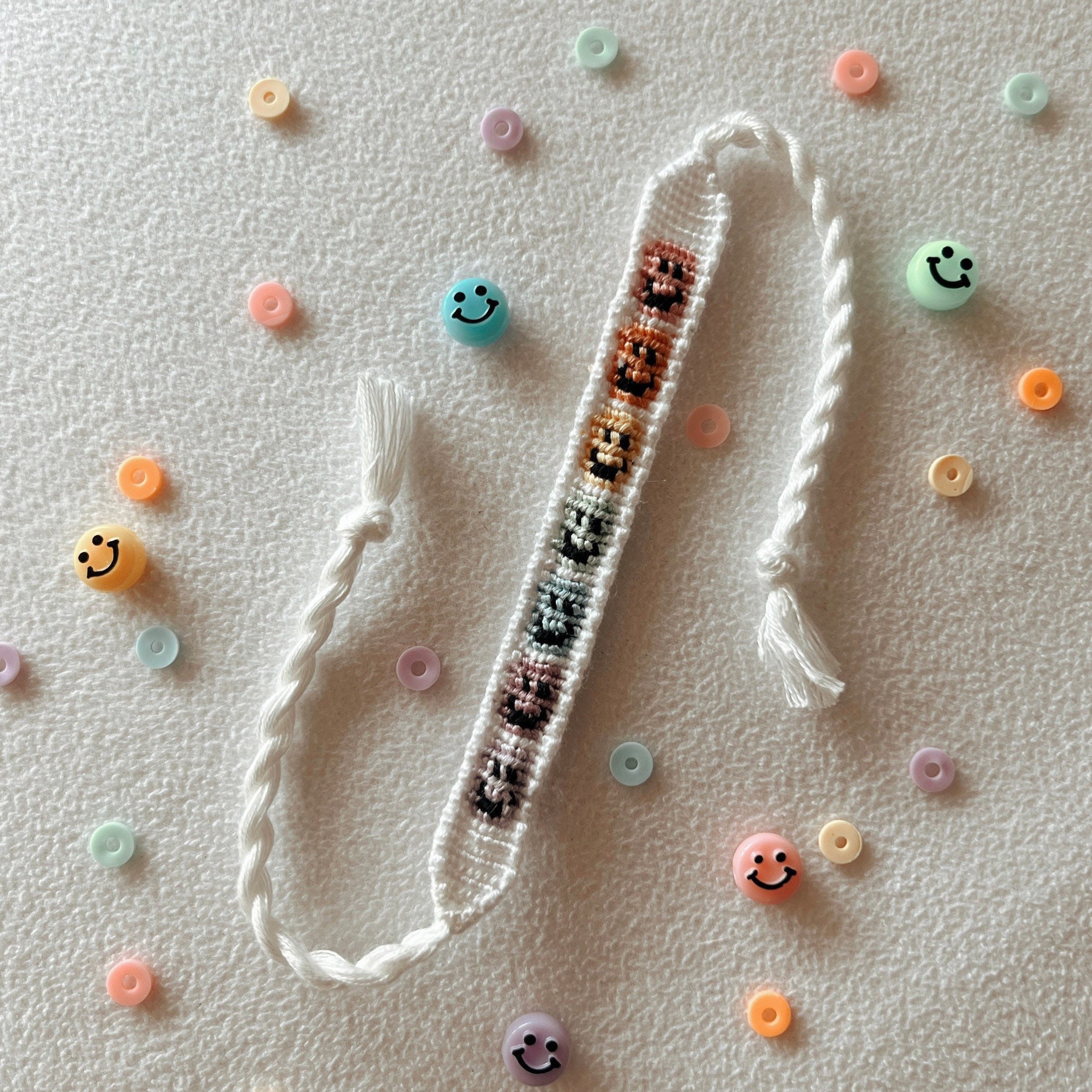Clay Bead/flat Bead Bracelets With White Seed Beads 