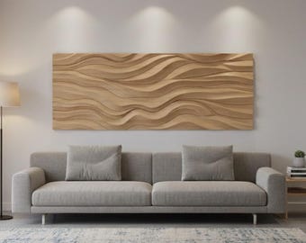 Holzwandplatte: Geschnitzte Naturholzkunst
