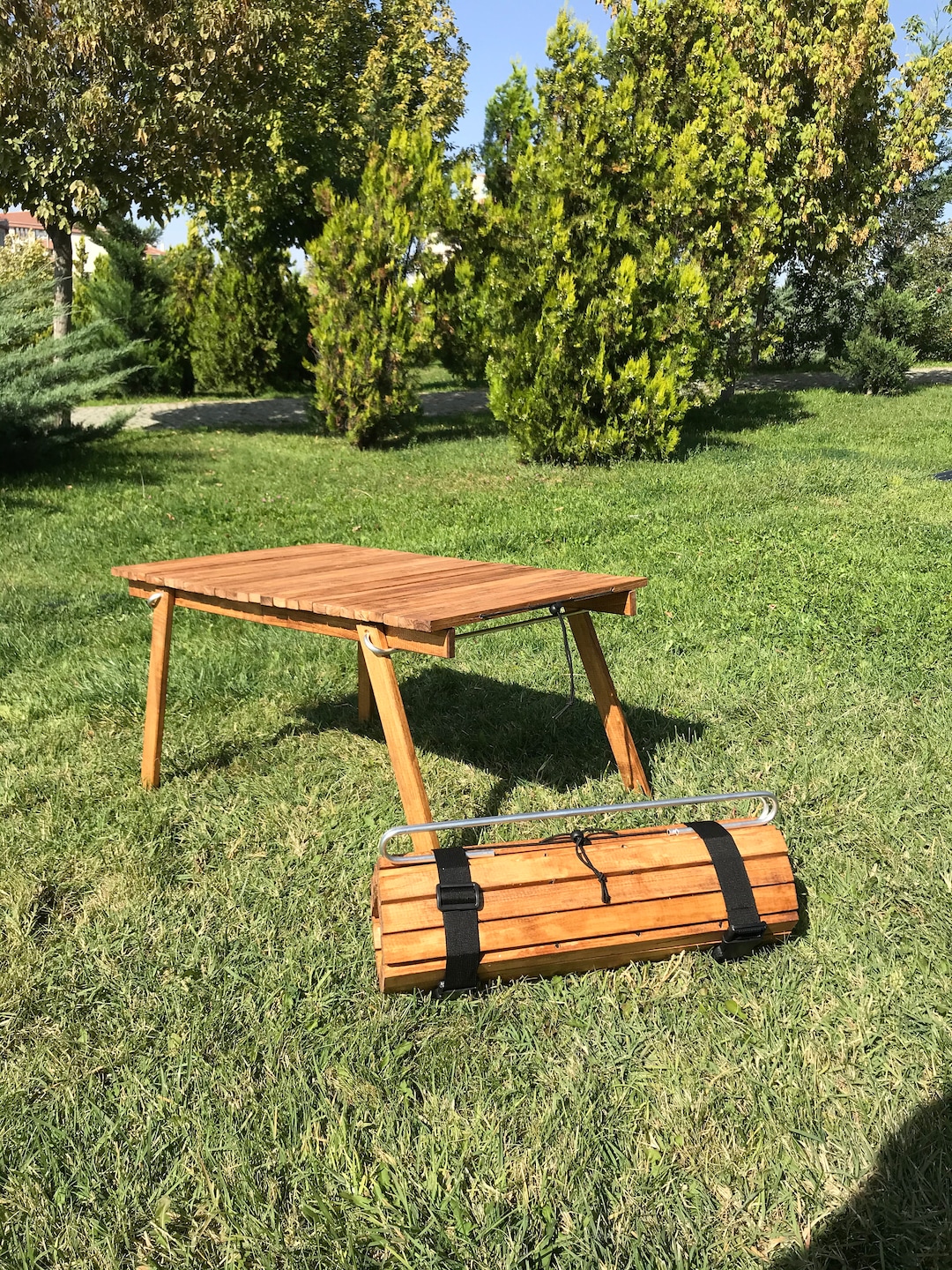 Wooden Camping Table Folding Table Portable Picnic Table Low Table Travel Table Gift for Camper Etsy