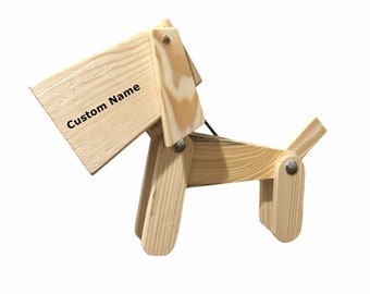 Personalisierte Holz Schreibtischlampe, verstellbare Positionen Tischlampe, Hundeförmige Tischlampe, Hundenachtlicht, Wohnkultur