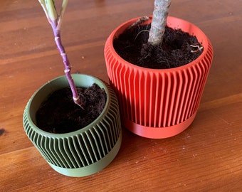 3D Printable Planter with Drip Tray | STL File | 4 sizes