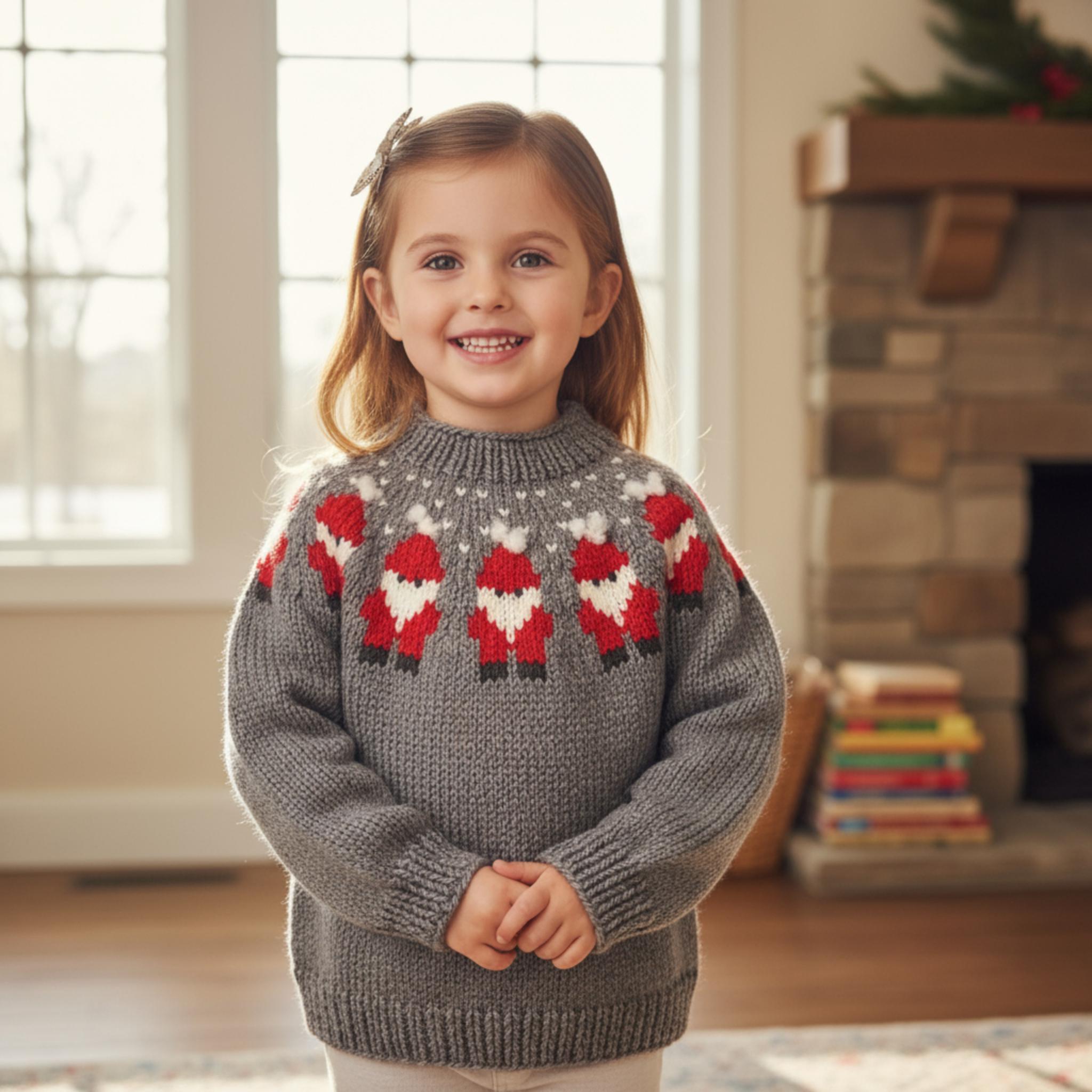 Pull/ Cardigan Vintage Noël Fair Isle En Laine - Taille M - Rouge - Occasion Très Bon état