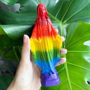 Virgin Mary Rainbow Figure LGBT