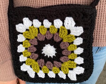 Small Gothic Crochet Crossbody Bag