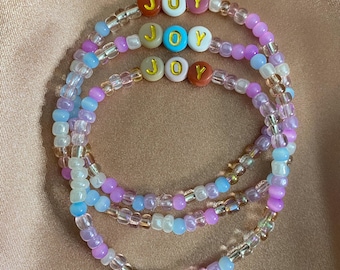 Joy Friendship Beaded Bracelet