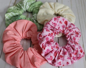Green and Pink Scrunchie Set