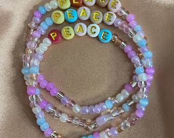 Peace Friendship Beaded Bracelet