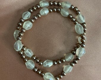 Green Diamond Beaded Bracelet