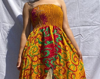 Indian Silk Dress Summer Dress Boho Dress Hippie Dress Gypsy Dress Ethnic Dress Beach Dress Maxi Dress Bohemian Dress Sleeveless Dress