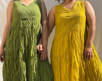 Linen Maxi Dress, Summer Linen Dress, Double Layer Linen Dress, Long Caftan Dress, Beautiful Linen Light Weight Dress,Linen Dress For Women