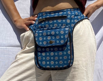 Handmade Pure Cotton multicolored natural dye Bum Bag funky waist belt very trendy fannypack from Nepal
