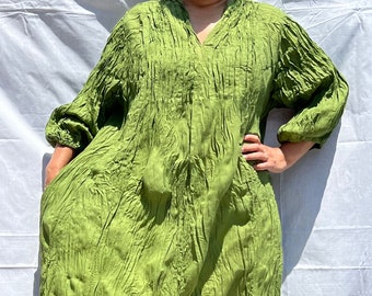 Pure cotton long dress, dress from Thailand, beach dress, cover up, 100% pure cotton, long dress, long sleeve dress, one size fits all
