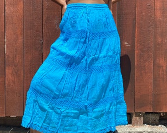 Indian Cotton Skirt, Boho Skirts, Cotton Women Skirt, cotton skirt, solid color cotton skirt, mid-length skirt