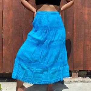 Indian Cotton Skirt, Boho Skirts, Cotton Women Skirt, cotton skirt, solid color cotton skirt, mid-length skirt